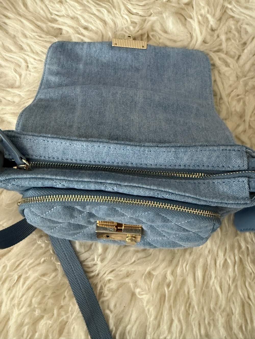 MZ Wallace Lock Crossbody Small True Light Denim - Picture 5 of 8